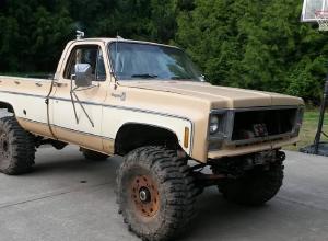 1978 Chevy Pickup K30, twin sticks, 39.5" Boggers, 454 For Sale