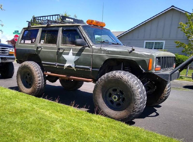 1989 Jeep Cherokee XJ, 40" MTRs, Disc D60s, Caged, Armored For Sale - 1
