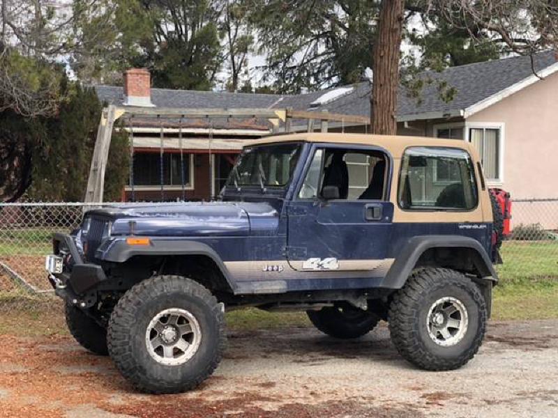 1993 Jeep Wrangler YJ, 4.5" lift, winch, locked on 35s For Sale - 1